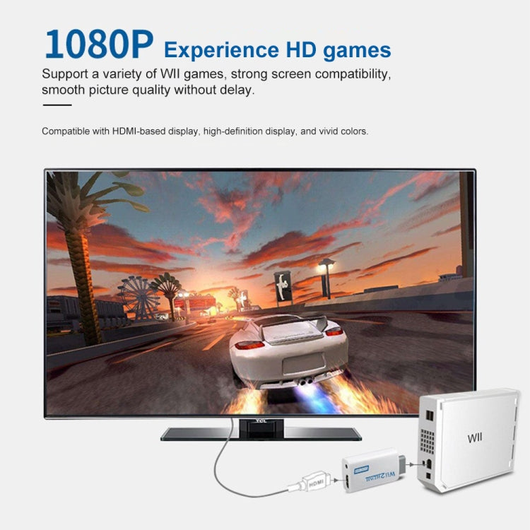 Nintendo Wii Hassle免費即插即用Wii轉HDMI 1080p轉換器適配器Wii2hdmi 3.5mm音頻盒Wii-link