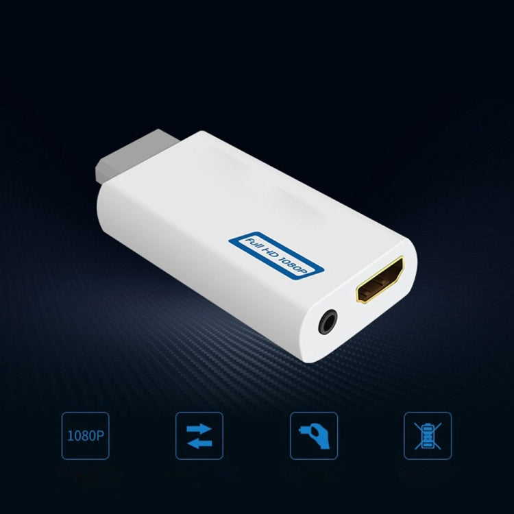 Nintendo Wii Hassle免費即插即用Wii轉HDMI 1080p轉換器適配器Wii2hdmi 3.5mm音頻盒Wii-link