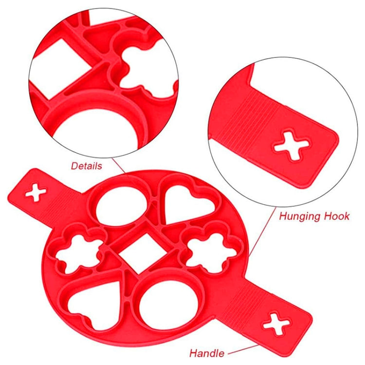 Anpro 不粘鍋烹飪工具 蛋環製作器蛋硅膠模具 煎餅芝士蛋鍋平底鍋翻轉廚房烘焙配件