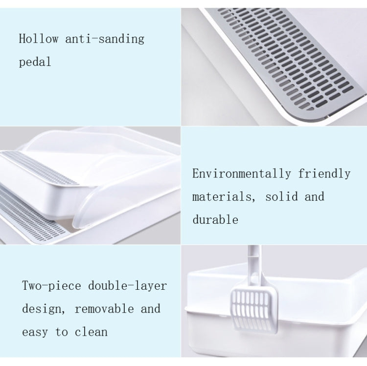 貓砂盆半封閉式方形屎盆寵物廁所