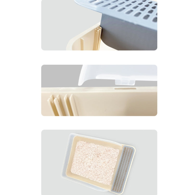 貓砂盆半封閉式方形屎盆寵物廁所