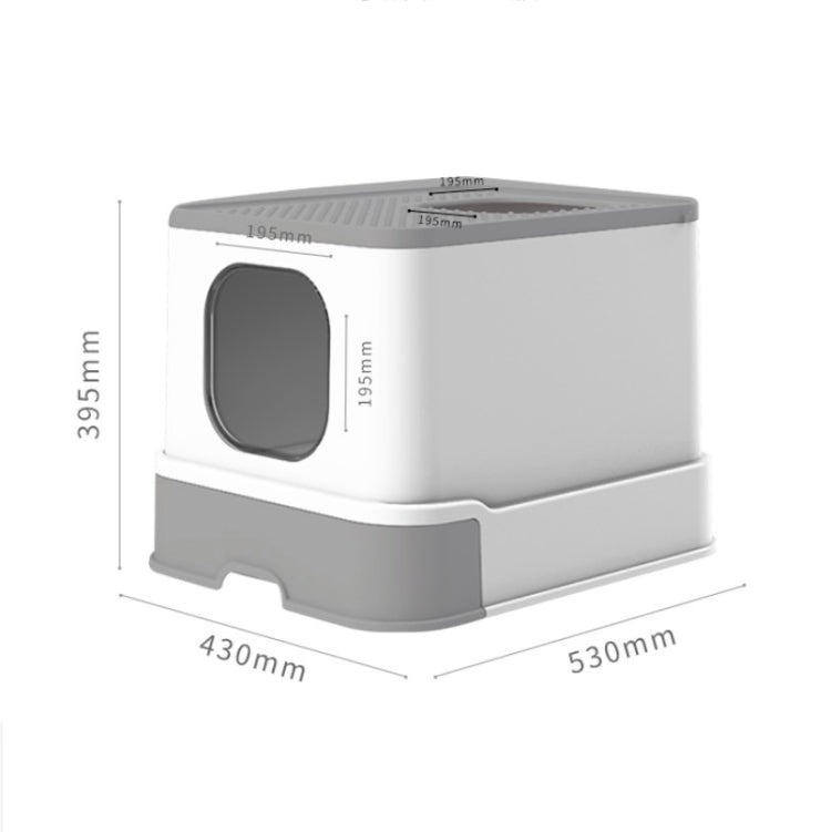 抽屜頂入式全封閉貓砂盆寵物用品