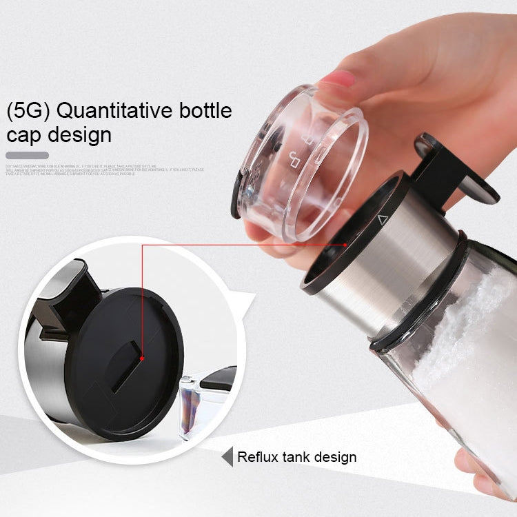 按壓式控鹽瓶 廚房家用密封防潮計量罐套裝