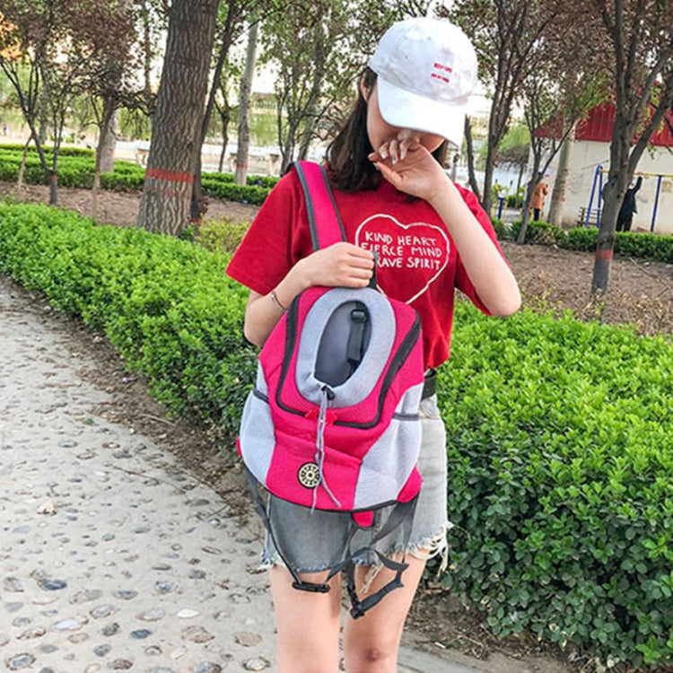 戶外寵物狗手提包前袋雙肩手提背包旅行網眼背包頭