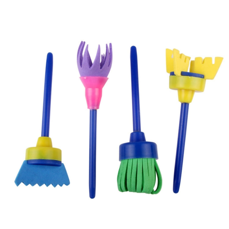 海綿畫刷 兒童美術印章工具，顏色隨機發貨