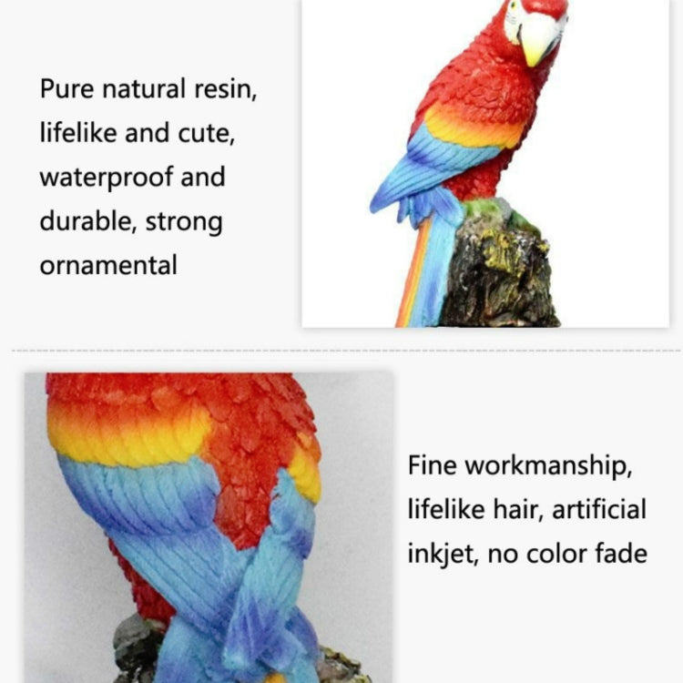 太陽能草坪燈樹脂工藝鸚鵡花園庭院地插燈