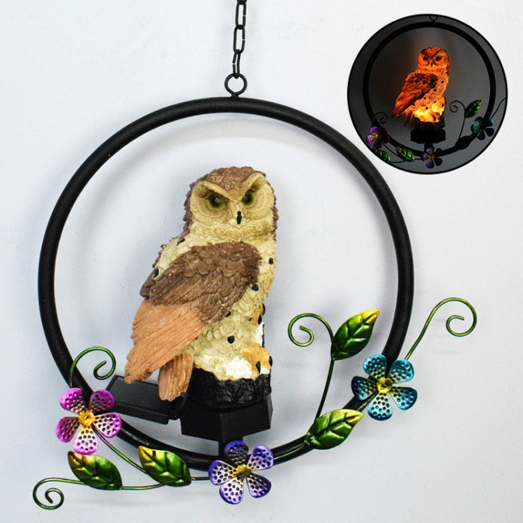 貓頭鷹造型太陽能草坪燈庭院LED掛燈