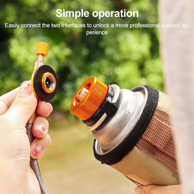 2件戶外野營遠足爐燃燒器適配器分體式爐轉換器連接器自動斷開氣筒油箱缸適配器