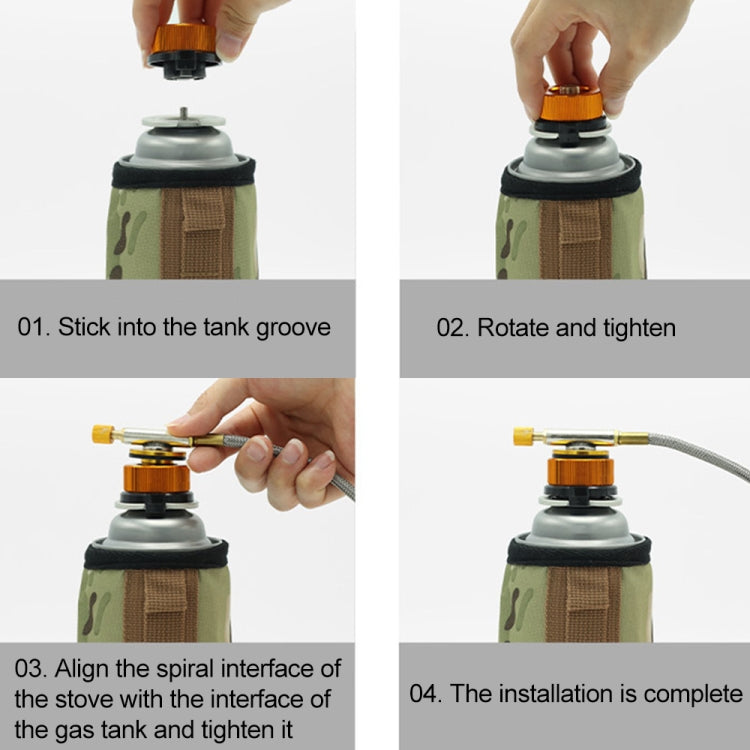 2件戶外野營遠足爐燃燒器適配器分體式爐轉換器連接器自動斷開氣筒油箱缸適配器