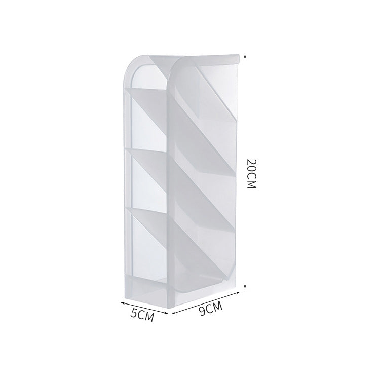 2件一賣 多功能4格桌面筆架辦公學校儲物盒透明塑料盒書桌筆筒收納盒