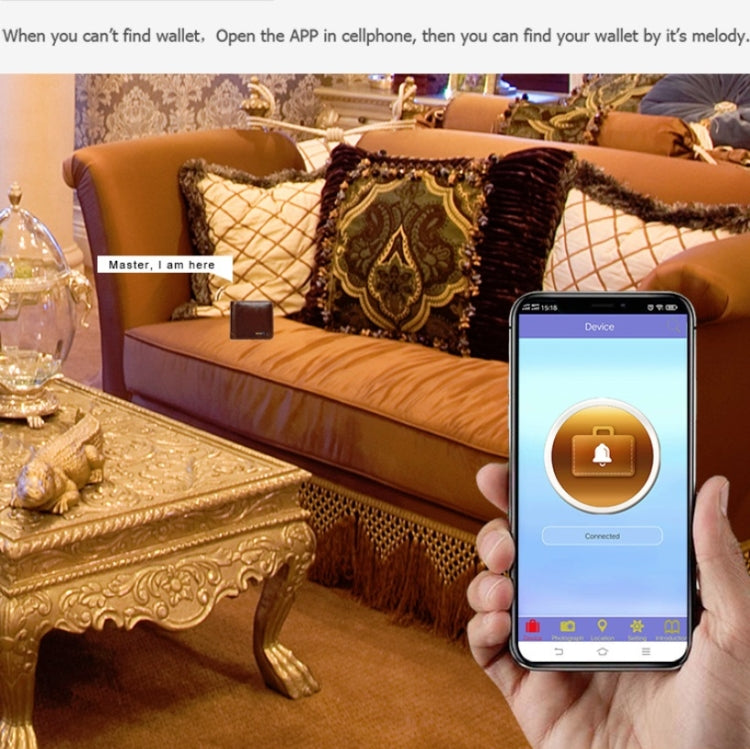 男士真皮商務錢包智能防丟防盜錢包