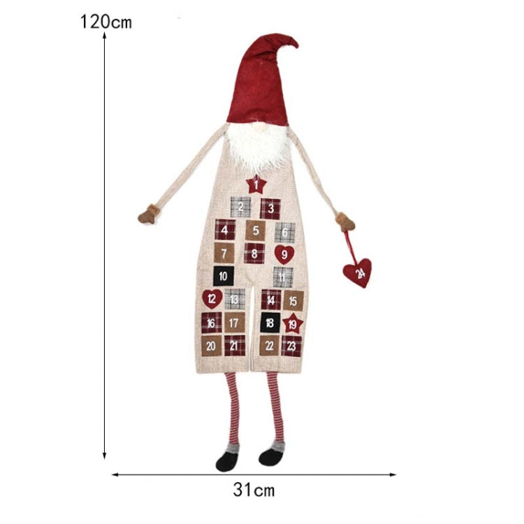 聖誕節裝飾品麻布森林人掛歷魯道夫創意倒計時掛歷