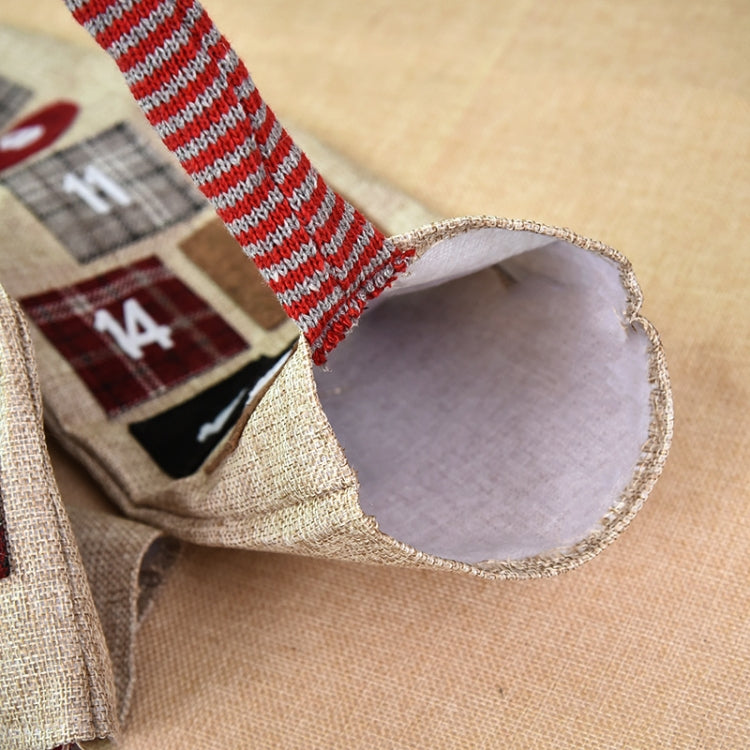 聖誕節裝飾品麻布森林人掛歷魯道夫創意倒計時掛歷