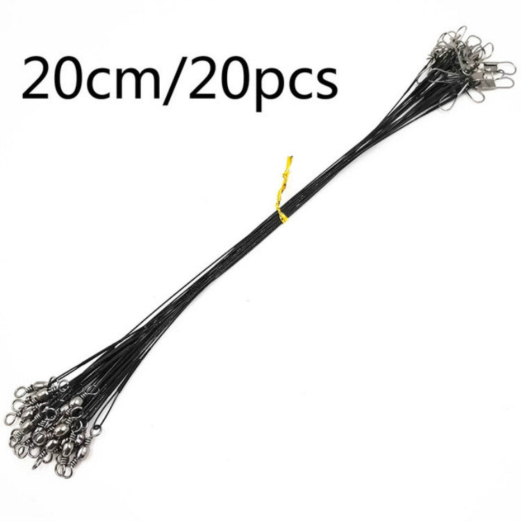 20個路亞前導線帶別針鋼絲防咬線