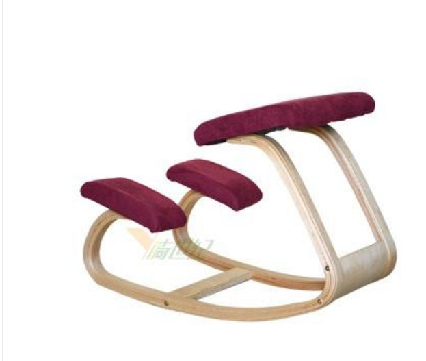 人體工學跪椅凳家用辦公傢具人體工學搖擺木跪椅