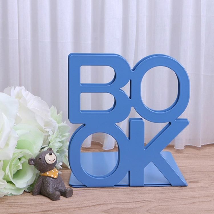 字母形狀鐵金屬書擋 支撐架 書本桌面支架