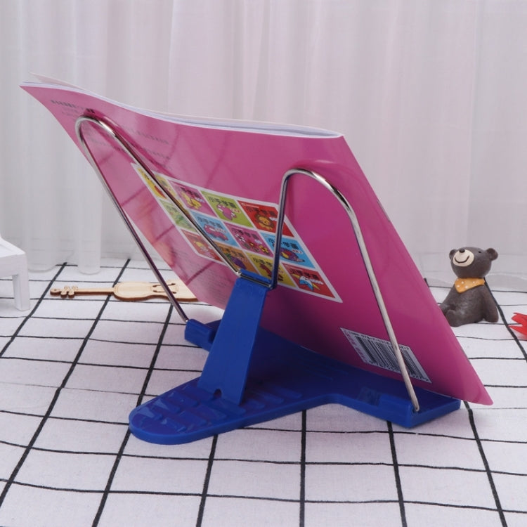 可調節角度金屬書架可摺疊便攜式文件書閱讀架