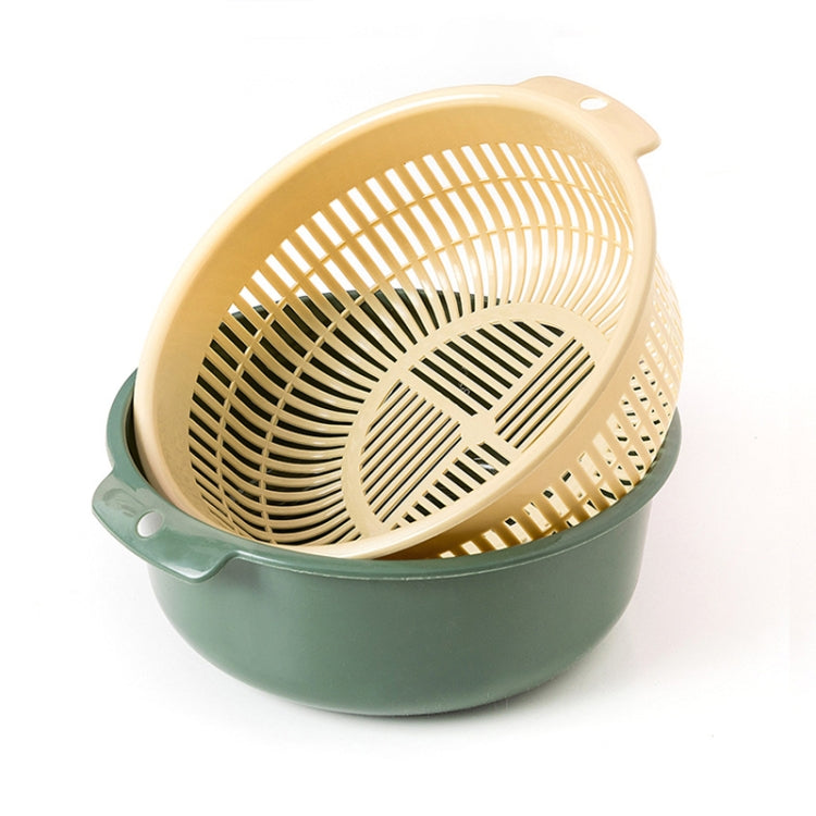 雙層鏤空水果蔬菜瀝水籃家用塑料洗菜籃