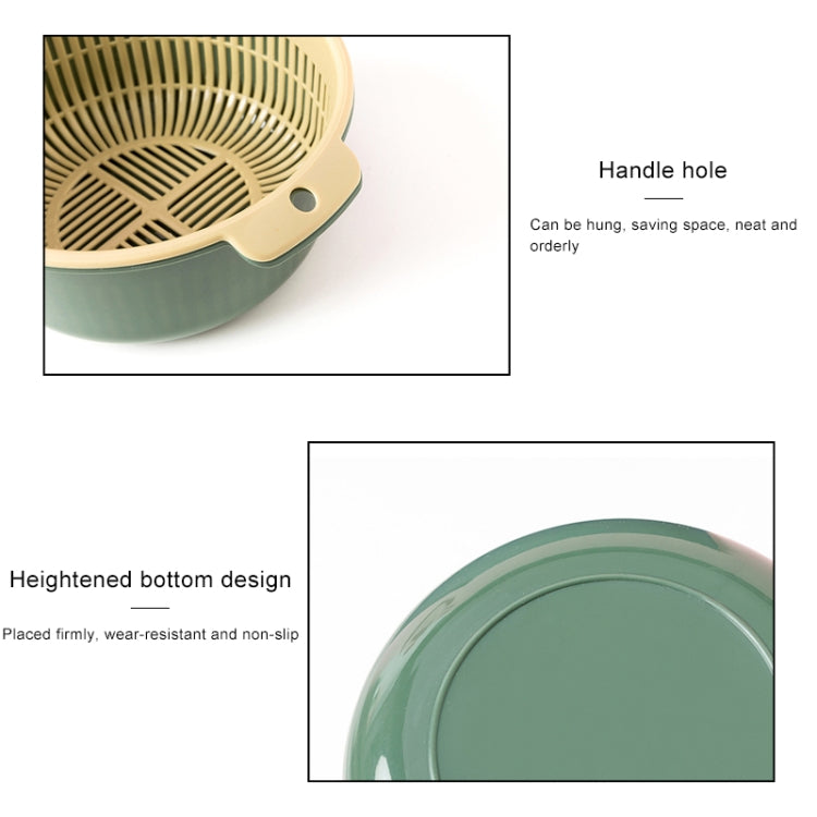 雙層鏤空水果蔬菜瀝水籃家用塑料洗菜籃