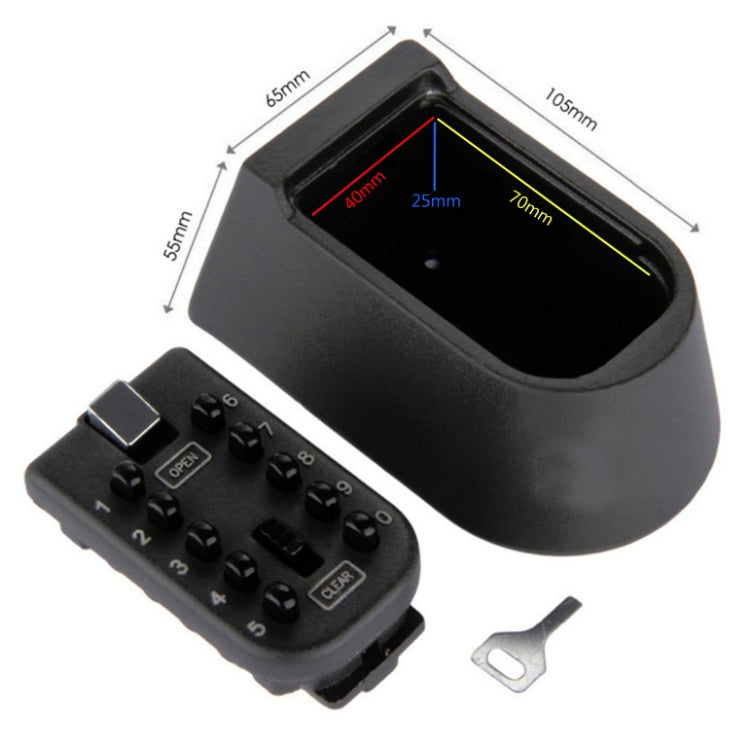 KS-004密碼鎖鑰匙盒合金按鍵壁掛式盾形密碼盒