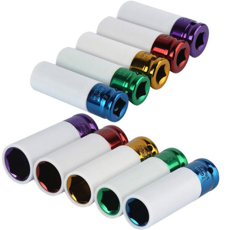 5合一 15/17/19/21/22毫米套筒套裝換輪胎扳手頭輪轂保護套筒