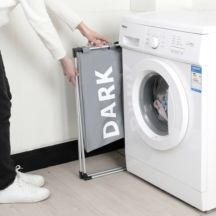 可摺疊三格臟衣籃 臟衣服家居收納盒袋