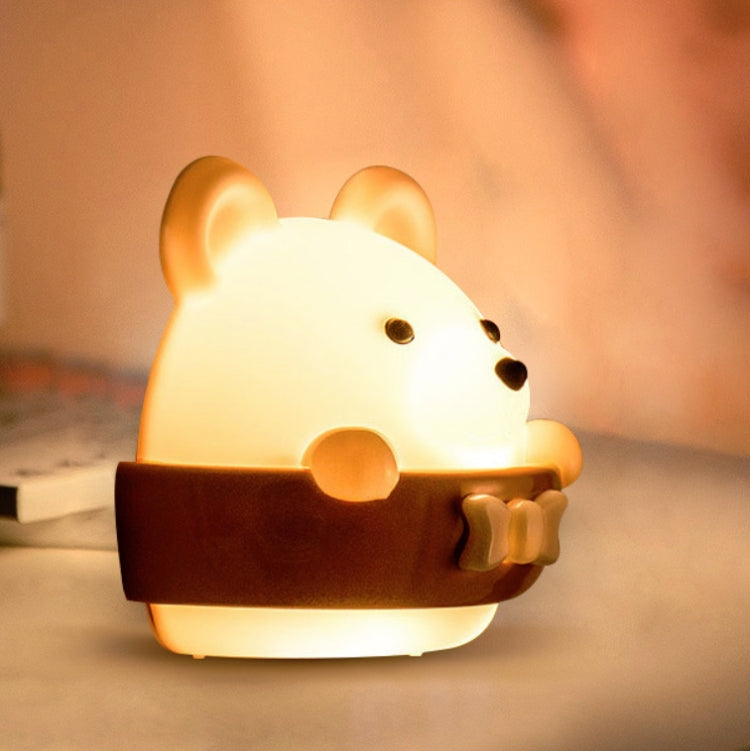 小熊遙控小夜燈床頭護眼夜光壁燈 三種燈光模式