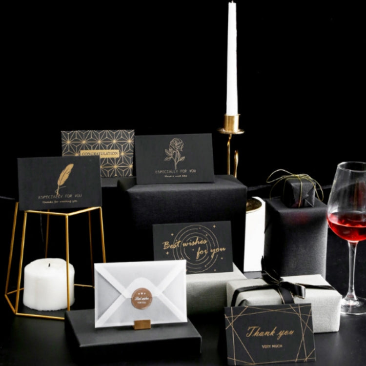 六個一賣創意商務燙金感恩生日賀卡