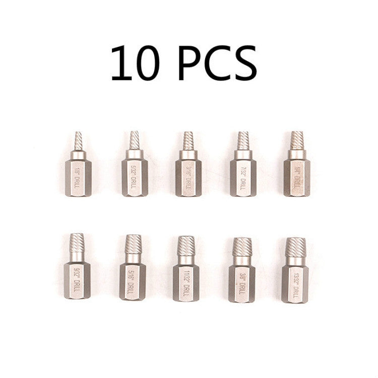 10件套 螺栓取出器斷螺絲螺母拆除工具