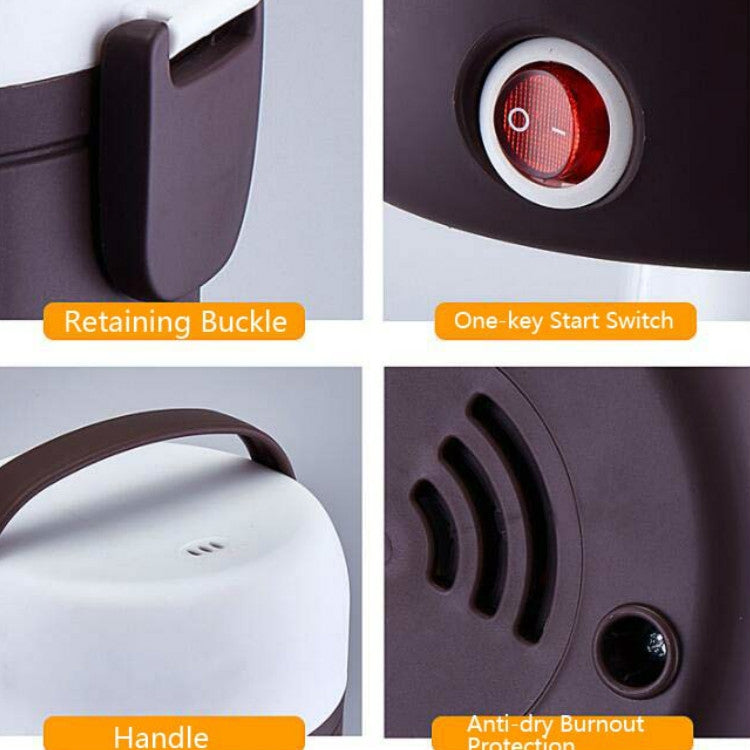 領銳多功能電熱飯盒插電加熱保溫蒸煮飯盒小型電飯煲 國標