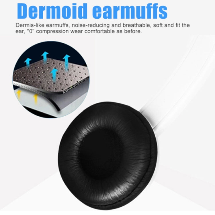 電音 DT326 頭戴式台式電腦耳機兒童學習線控耳麥 帶話筒，線長1.8米