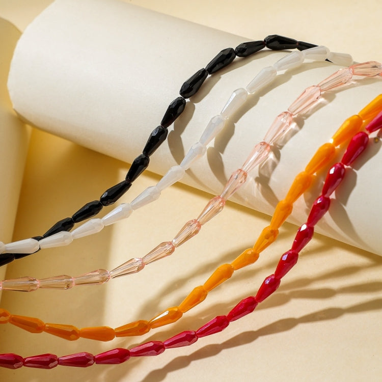 口罩掛繩項鏈 長水滴切面水晶口罩掛鏈 眼鏡鏈