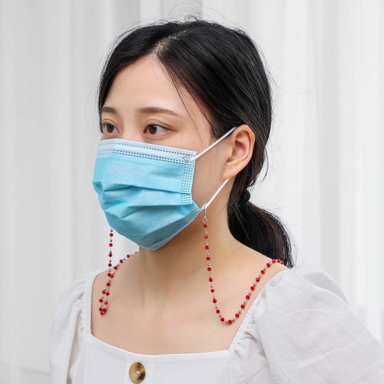 口罩掛繩項鏈個性手工水晶珠鏈口罩防丟掛鏈眼鏡鏈