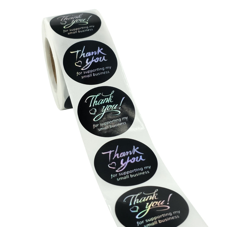 謝謝你貼紙燙銀色不幹膠標籤變色貼紙