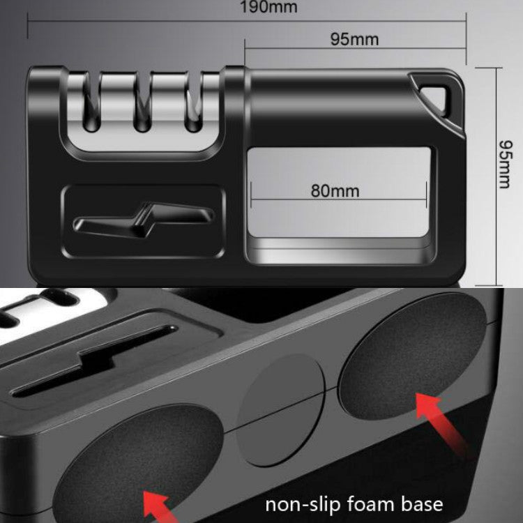 三段廚房磨刀器多功能菜刀剪刀磨刀石