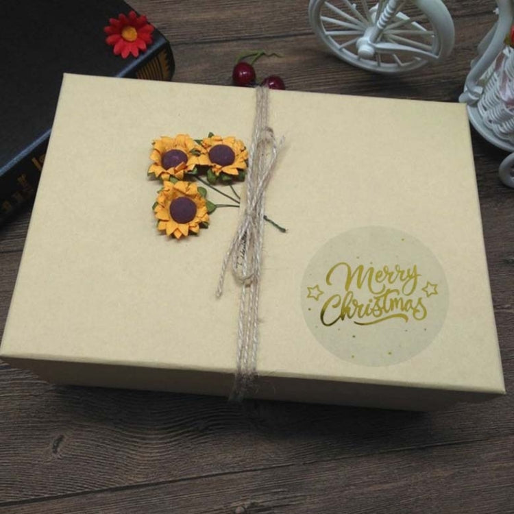 3個賣卷裝透明燙金色貼紙聖誕款貼紙節日禮物不幹膠標籤