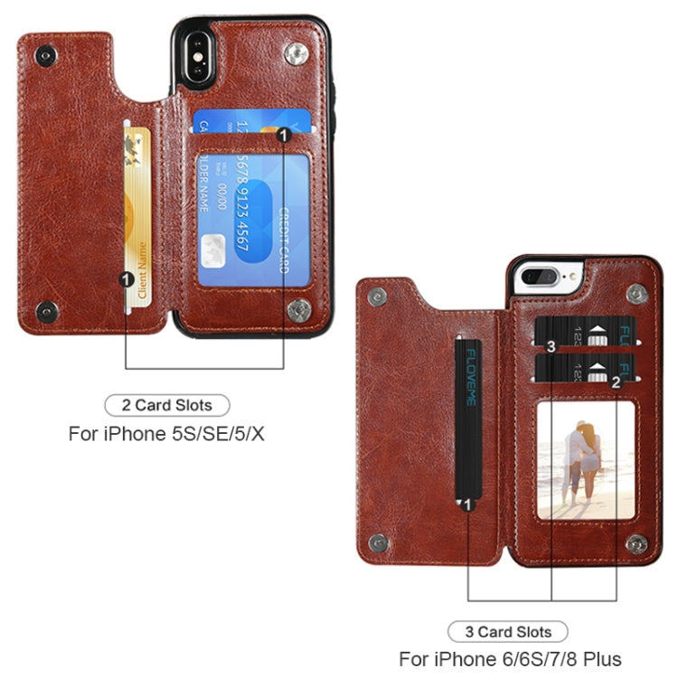 復古PU皮套多卡包手機套保護套 適用於iPhone 6 Plus & 6s Plus