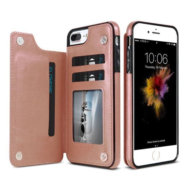 復古PU皮套多卡包手機套保護套 適用於iPhone 6 Plus & 6s Plus