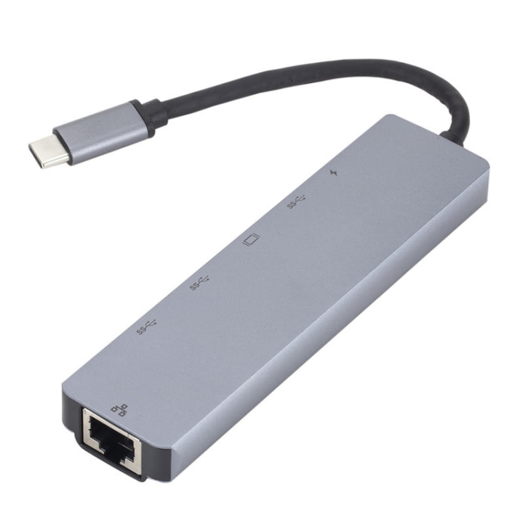 六合一 USB3.1 type C轉HDMI+RJ45擴展塢 適用於任天堂 Type-C拓展塢