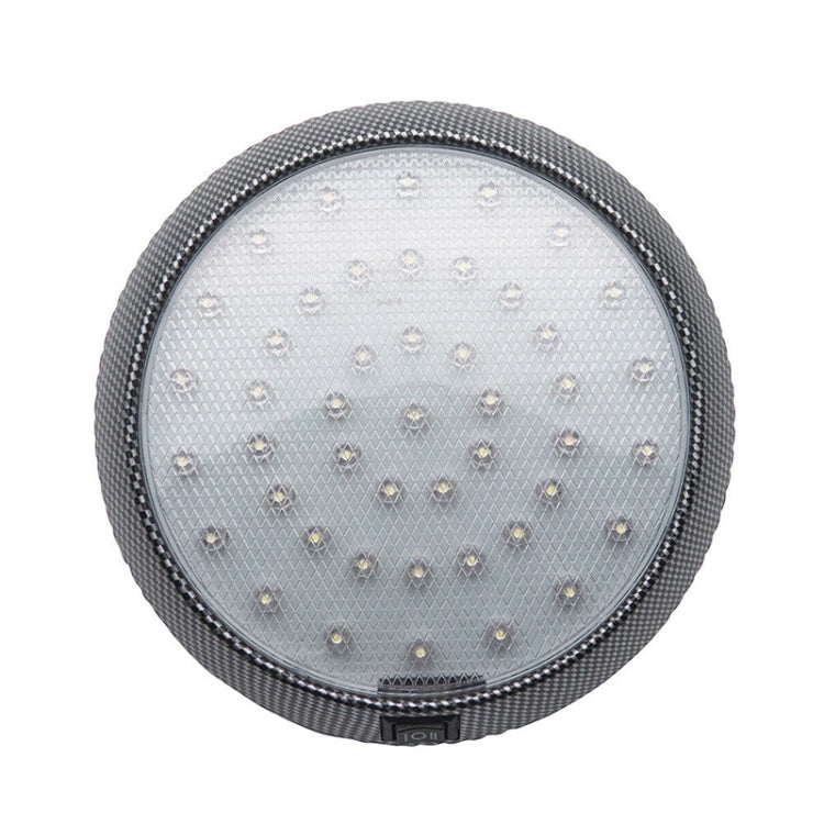 12V 46 LED 露營車房車 碳紋頂燈帶開關 白光