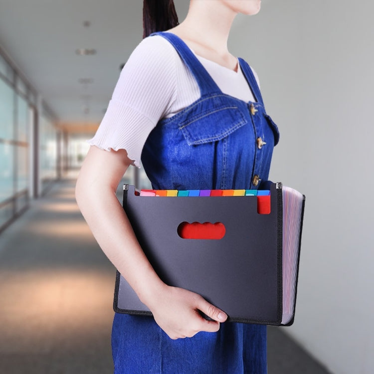 風琴拉伸彩色文件夾A4整理架便攜式商務辦公用品 尺寸：33x23.5cm