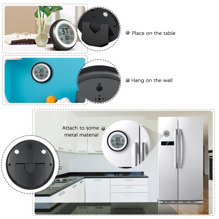 TS-S93 多功能数字溫度計濕度計溫度計濕度計壁最大最小值攝氏度C / 華氏度F趨勢显示