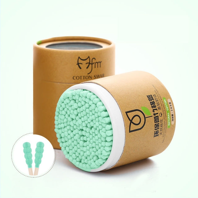 200支/盒 竹棉簽棉棒軟棉花棒化妝棉棒