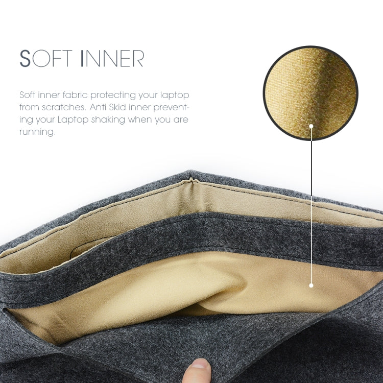 適用於MacBook筆記本電腦 便攜式透氣毛氈袖袋帶電源包, 12 inch, 13 inch, 15 inch, 11 inch