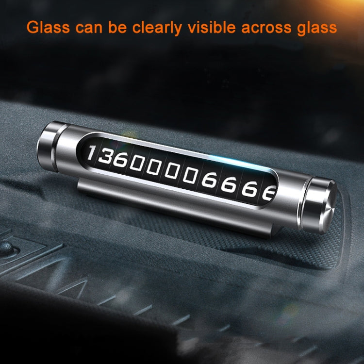 VODOOL 磁吸附設計汽車造型可旋轉夜光汽車臨時停車卡帶電話號碼