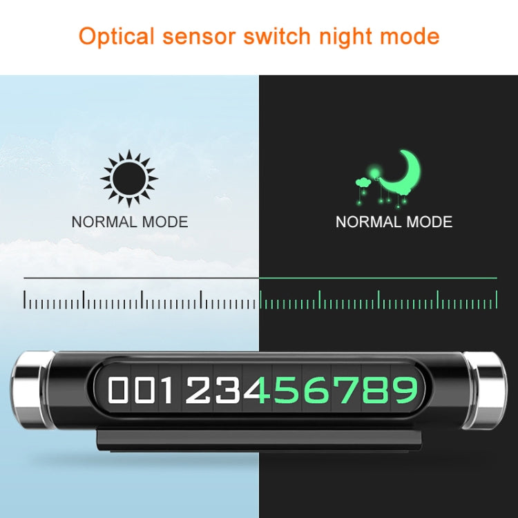 VODOOL 磁吸附設計汽車造型可旋轉夜光汽車臨時停車卡帶電話號碼