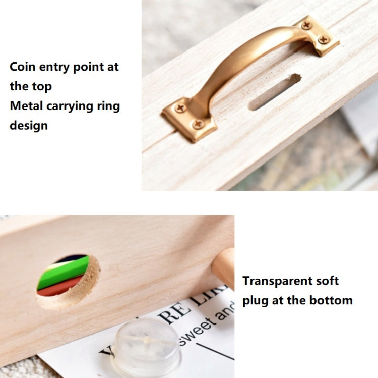 木質存錢罐大容量兒童儲蓄箱創意桌面飾品