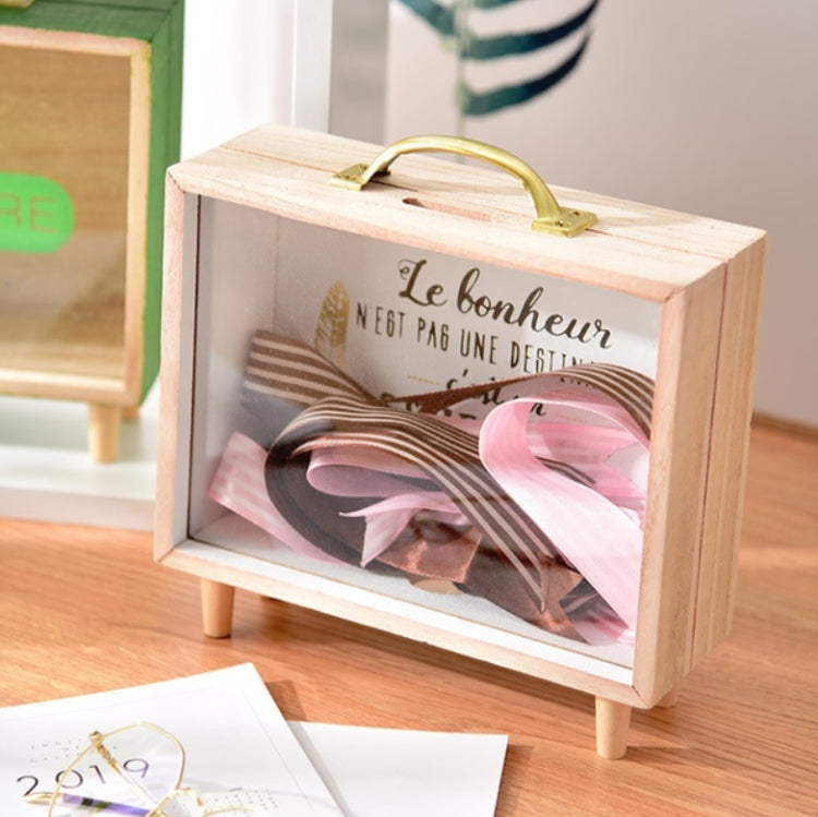 木質存錢罐大容量兒童儲蓄箱創意桌面飾品