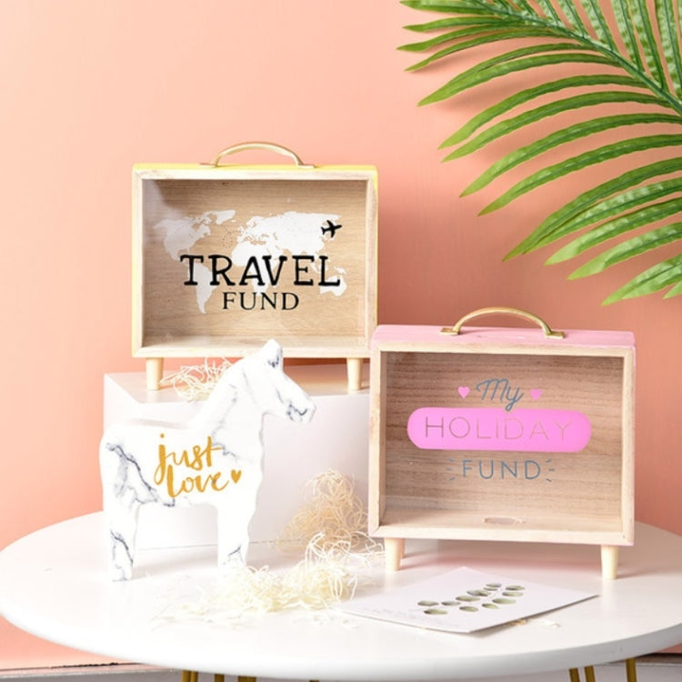 木質存錢罐大容量兒童儲蓄箱創意桌面飾品