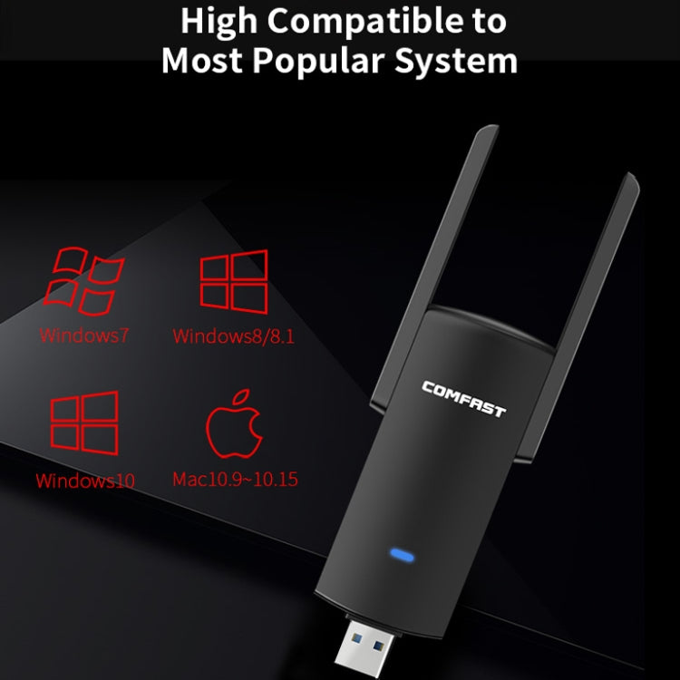 COMFAST CF-924AC V2 1200Mbps千兆雙頻USB電腦WIFI接收器大功率 無線網卡